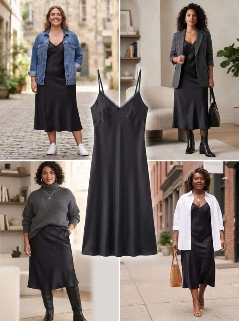 1 Slip Dress, 6 Nursing-Friendly Outfits: the outfits in this post, nursing-friendly and postpartum-friendly.