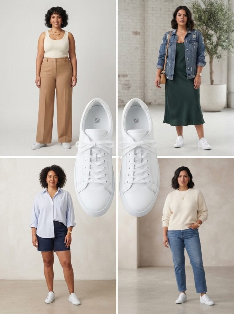 white sneakers mom outfits