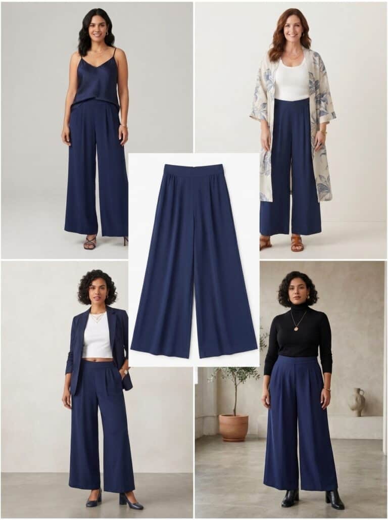 1 Palazzo Pant, 8 Nursing-Friendly Outfits: the outfits in this post, nursing-friendly and postpartum-friendly.