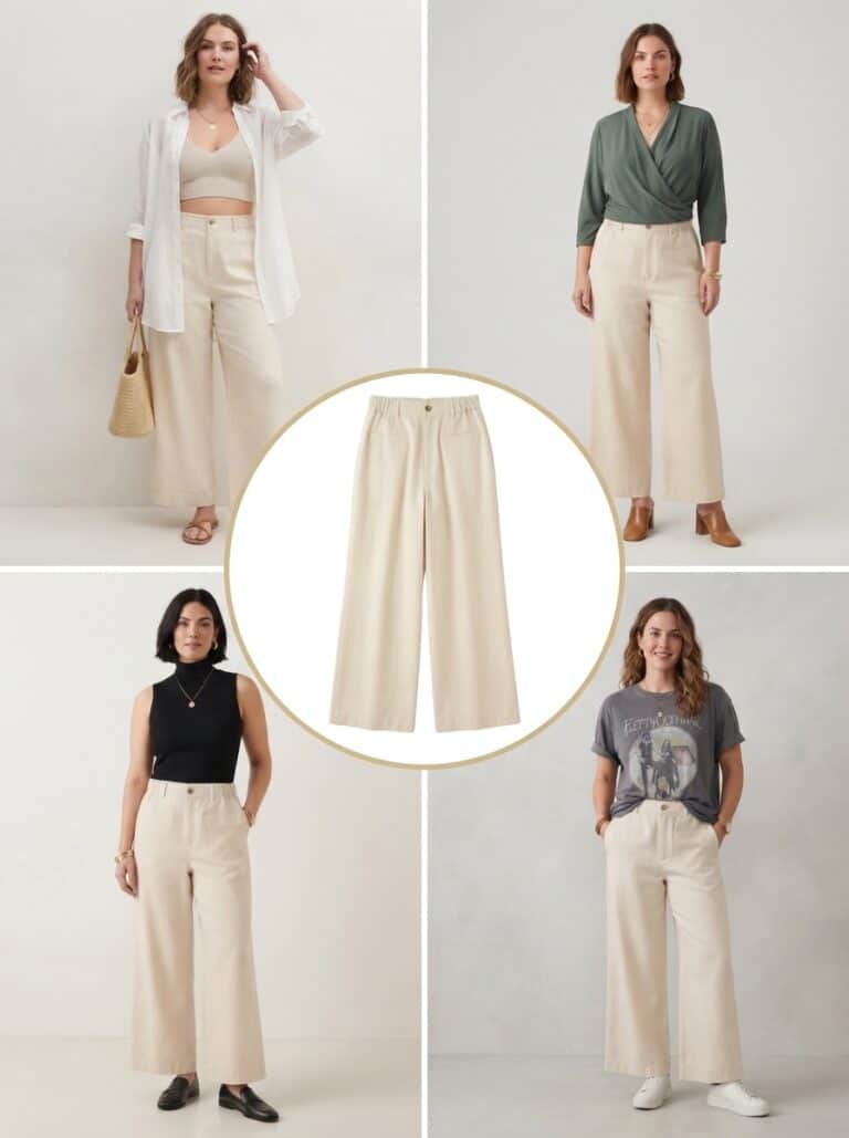 1 Pair of Wide-Leg Pants, 10 Cooling Summer Outfits for Postpartum Days