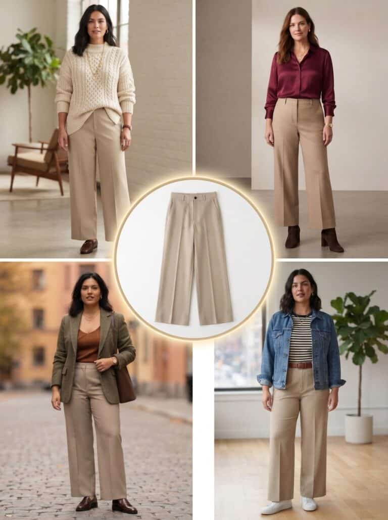 1 Pair of Wide-Leg Pants, 10 Soft Fall Outfits for Postpartum Comfort
