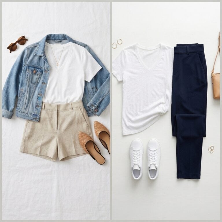 9 Ways to Style a Basic Tee While Breastfeeding: the outfits in this post, nursing-friendly and postpartum-friendly.
