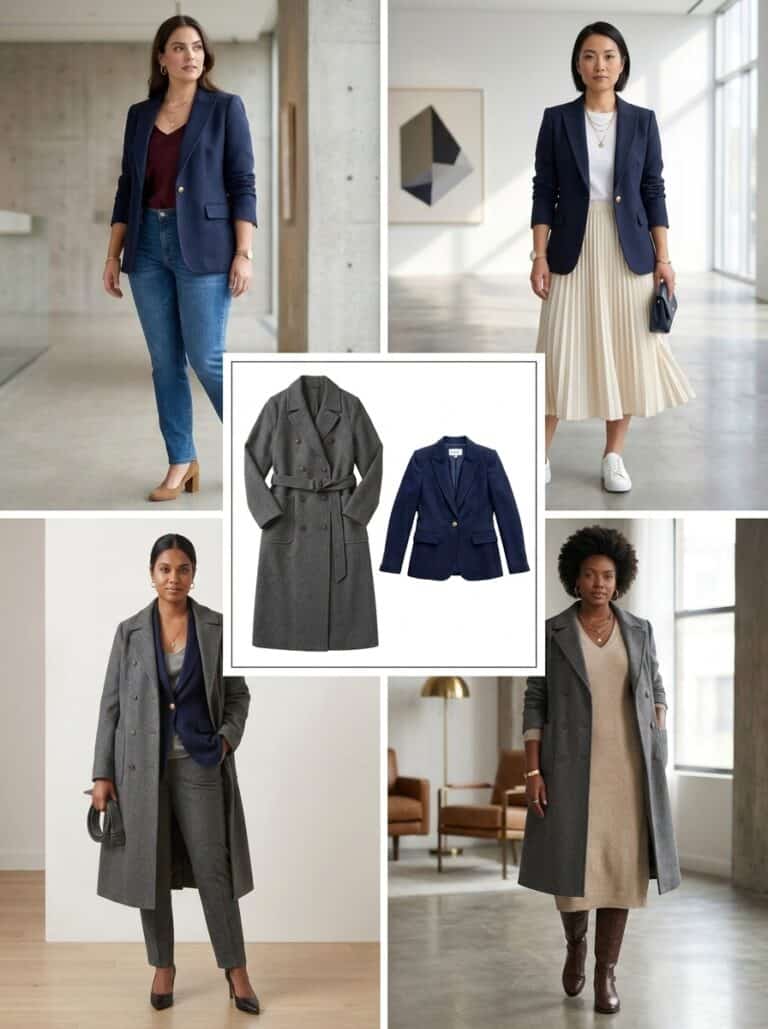 2 Blazer-and-Coat Pieces, 8 Nursing-Friendly Outfits: the outfits in this post, nursing-friendly and postpartum-friendly.