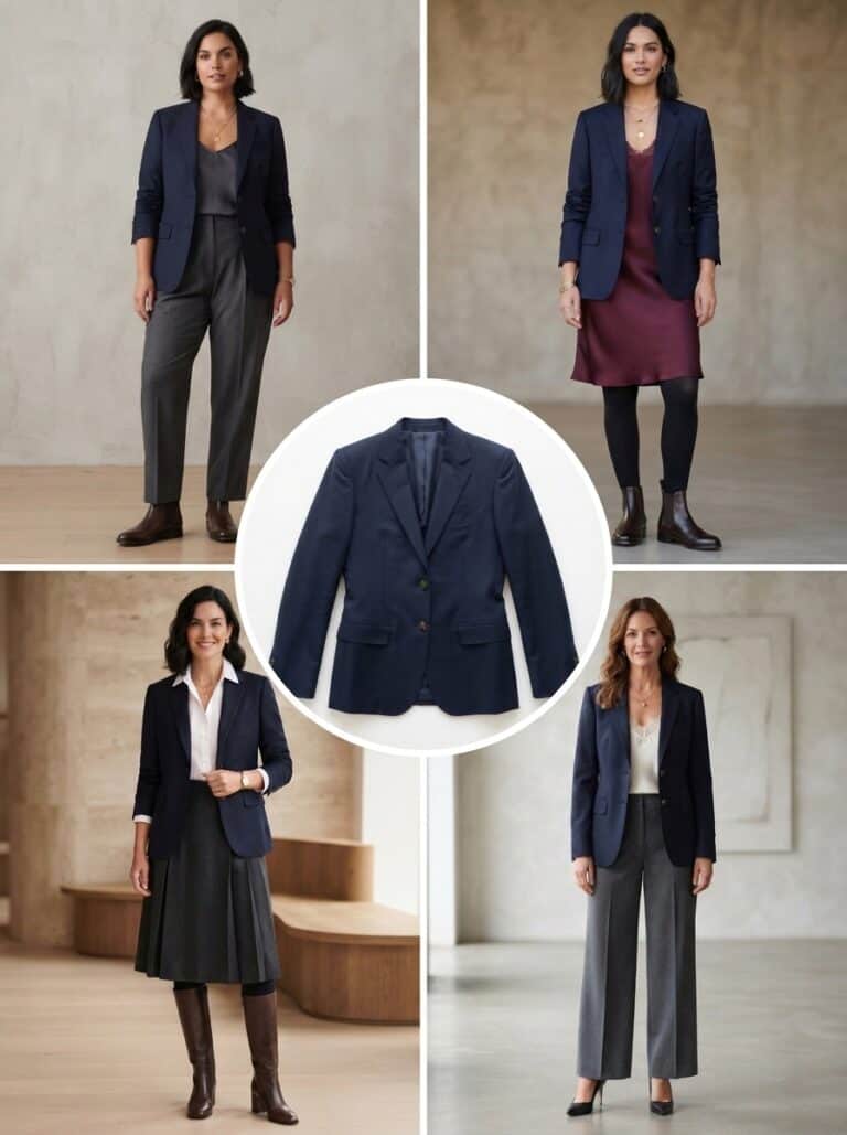 1 Tailored Blazer, 8 Winter Nursing-Friendly Outfits: the outfits in this post, nursing-friendly and postpartum-friendly.