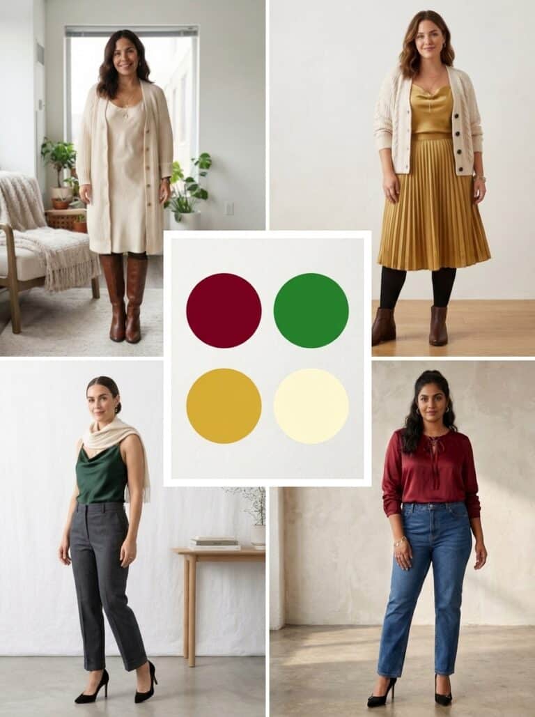 Holiday Family Gatherings: 4 Festive Colors, 12 Postpartum Outfit Ideas