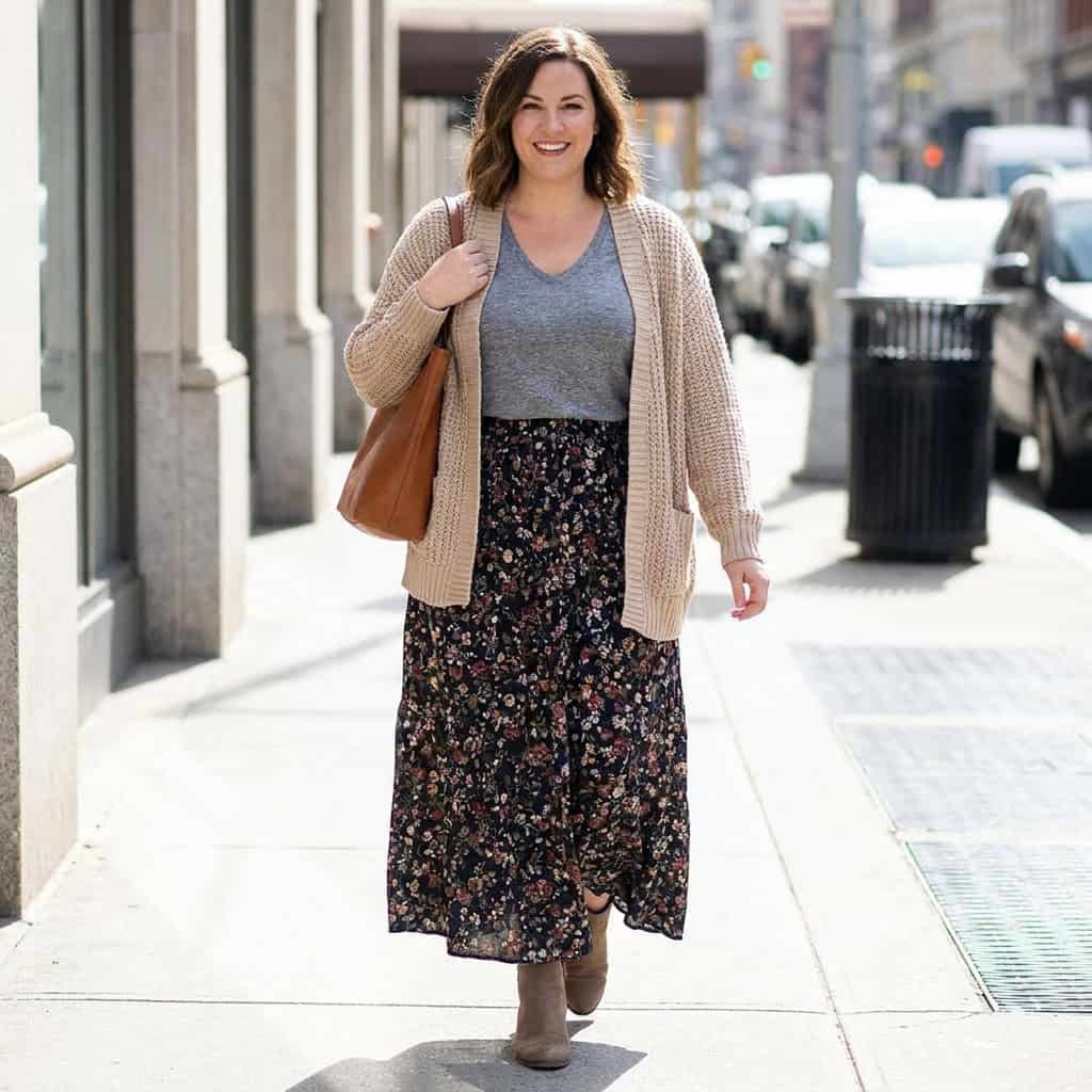 maxi skirt breastfeeding outfits