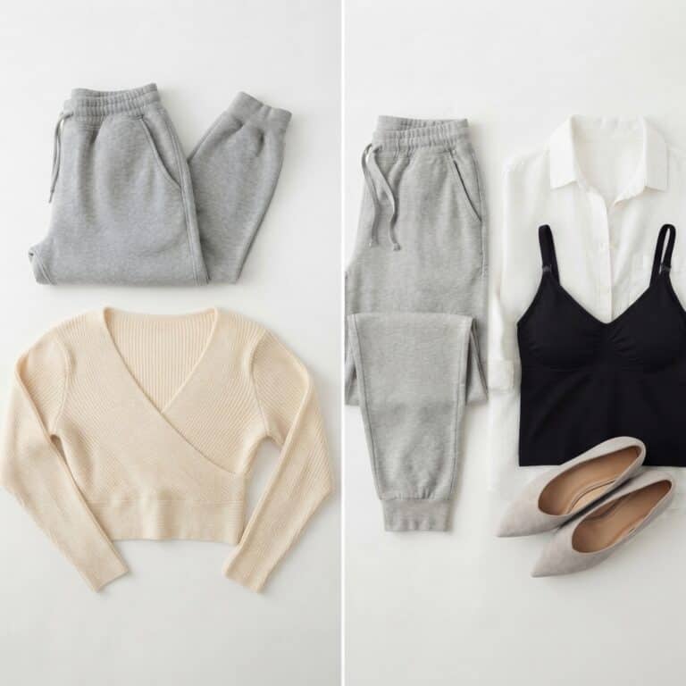 5 Casual Outfits for Breastfeeding Moms with Joggers: the outfits in this post, nursing-friendly and postpartum-friendly.