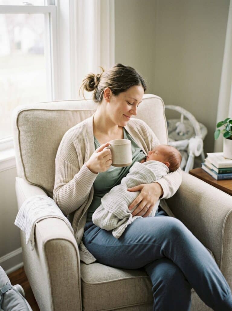 10 Small Joys to Practice in the Postpartum Fog: the outfits in this post, nursing-friendly and postpartum-friendly.