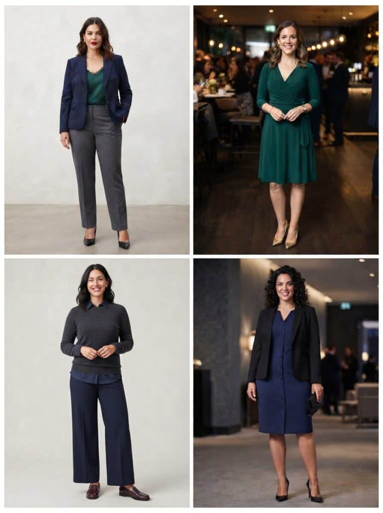 7 Work Conference Outfits for Nursing + Pumping Moms: the outfits in this post, nursing-friendly and postpartum-friendly.