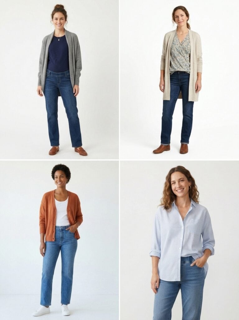 10 Postpartum Outfits with Your Favorite Jeans