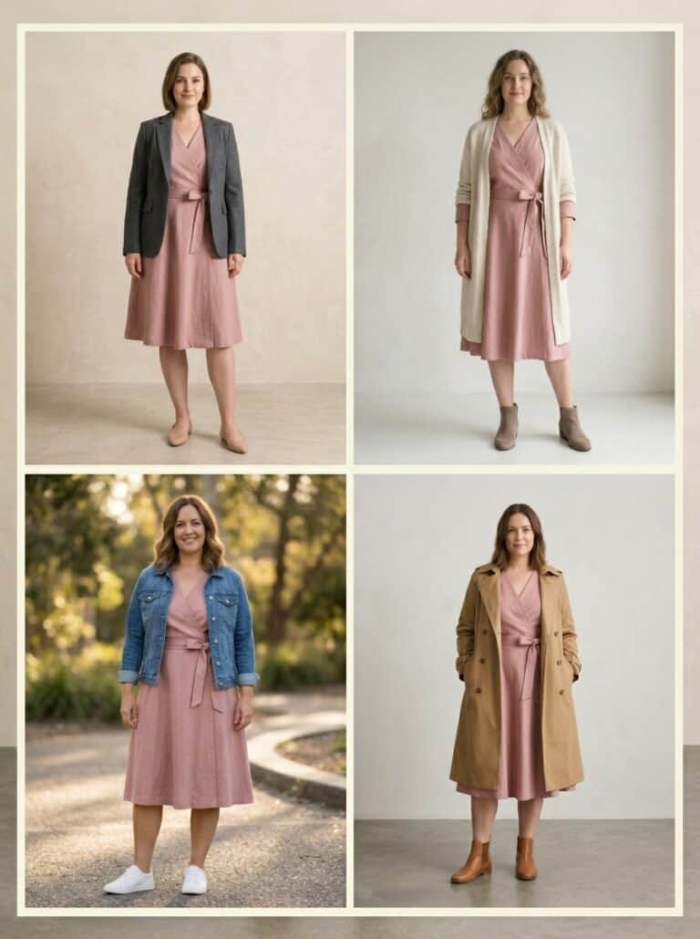 1 Wrap Dress, 8 Office Outfits for the Breastfeeding Mama: the outfits in this post, nursing-friendly and postpartum-friendly.