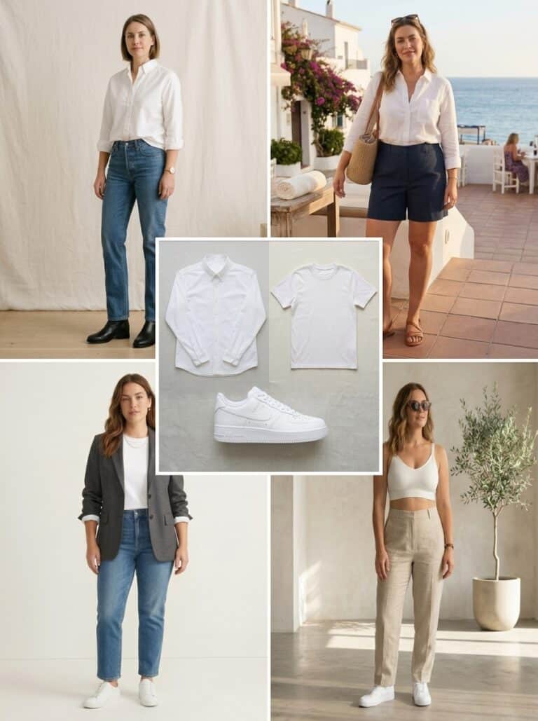 3 White Pieces, 9 Postpartum Outfit Ideas