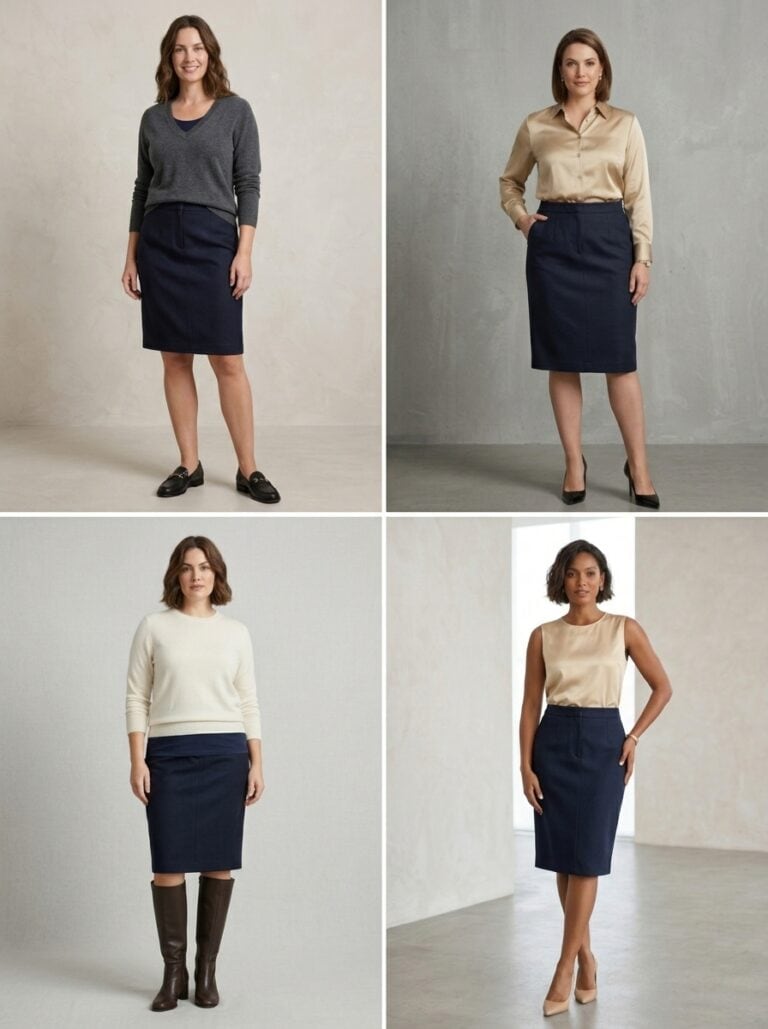 1 Pencil Skirt, 8 Nursing-Friendly Office Outfits