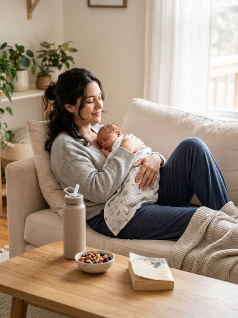 How to Take Care of Your Postpartum Body Without It Feeling Like Another Job: the outfits in this post, nursing-friendly and postpartum-friendly.