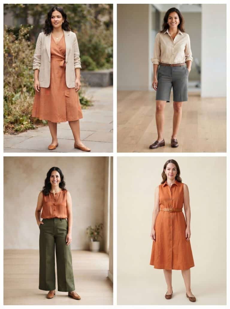 7 Warm-Weather Office Outfits That Are Actually Pumping-Ready: the outfits in this post, nursing-friendly and postpartum-friendly.