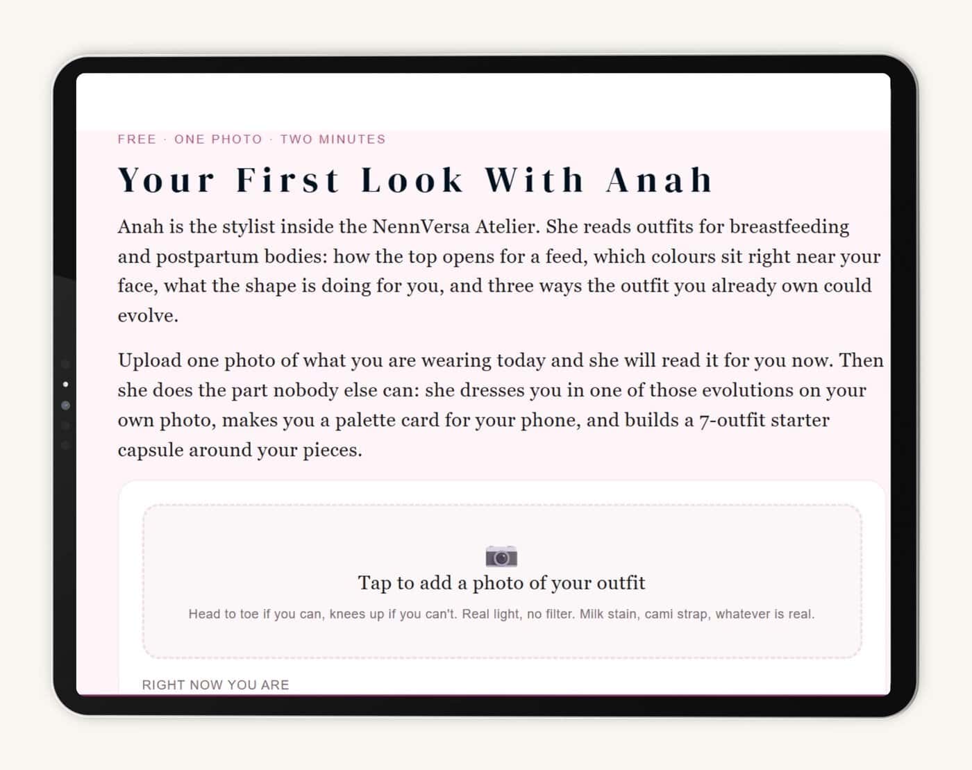 First Look on screen