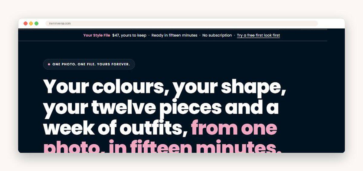 Your Style File on screen