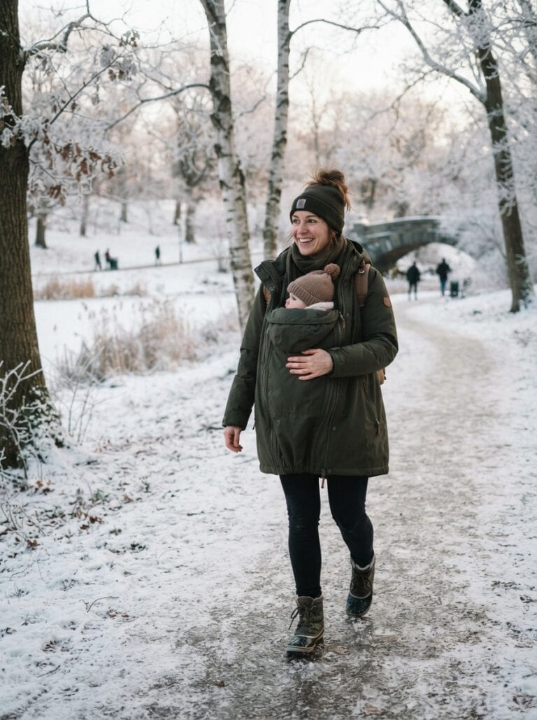 Breastfeeding-Friendly Coats on Amazon for Babywearing Moms