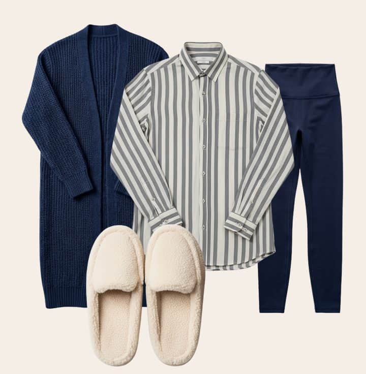 Cardigan, stripe, navy