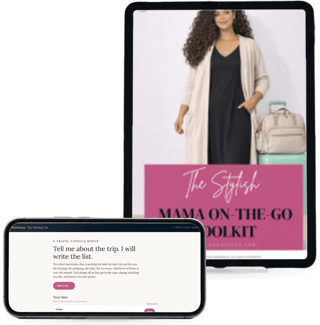 The Packing List and the Stylish Mama On-the-Go Toolkit